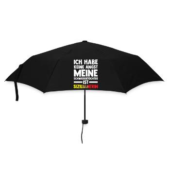 Ich habe keine Angst meine Schwiegertochter ist Si - Regenschirm (klein) - Schwarz - Vorne