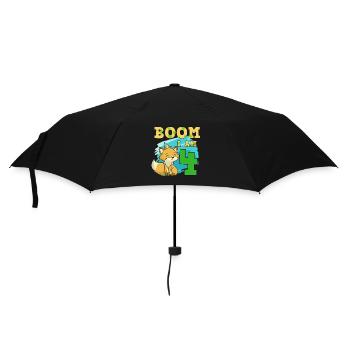 4th birthday fox - Umbrella (small) - black - Front