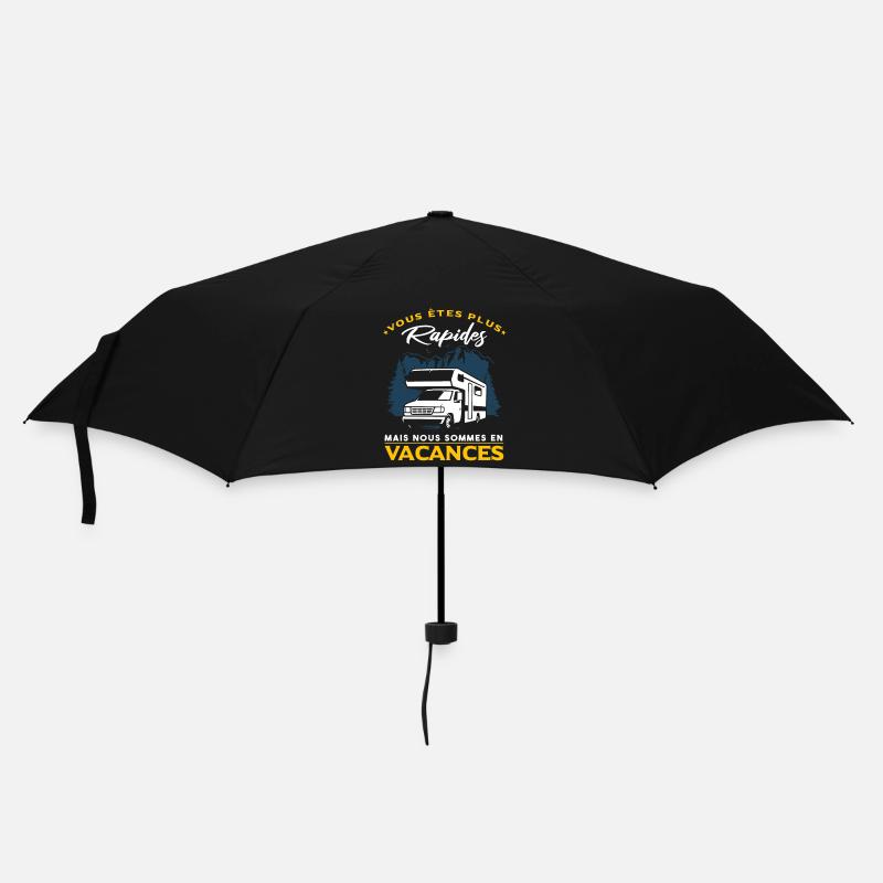 Camping-Car Slogan - Parapluie standard - noir