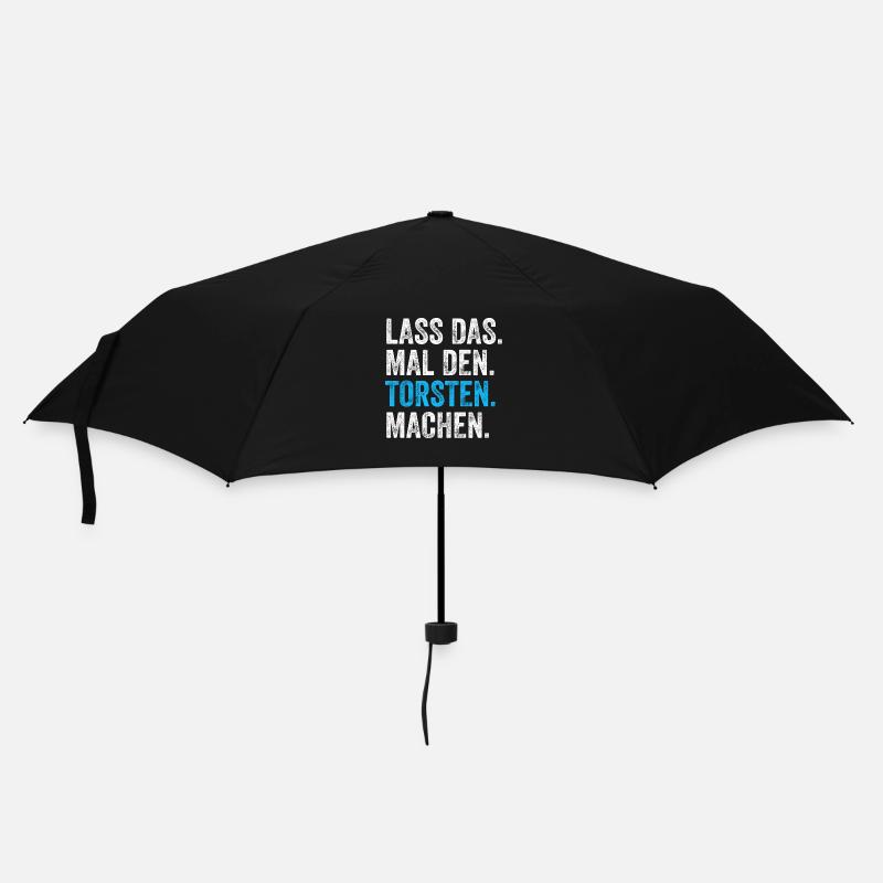 Lass das mal den Torsten machen Name - Regenschirm (klein) - Schwarz