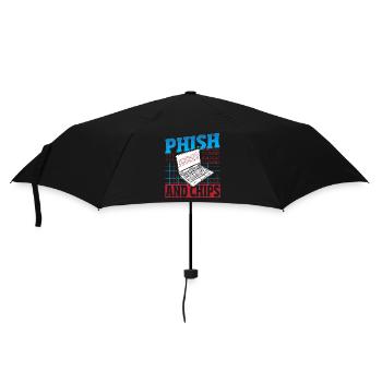 Phish and Chips Hacker Hacking Internet Network - Parapluie standard - noir - Devant