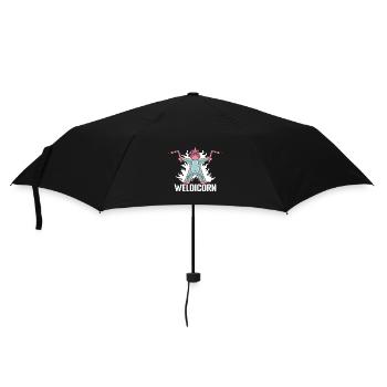Welder Welding Weld Weldicorn Gift Idea - Regenschirm (klein) - Schwarz - Vorne