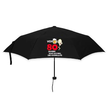 Vor 80 Jahren war ich mal die Schnellste - Regenschirm (klein) - Schwarz - Vorne