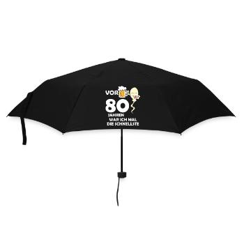 Vor 80 Jahren war ich mal die Schnellste - Regenschirm (klein) - Schwarz - Vorne
