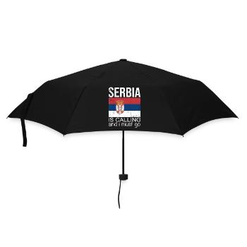 Serbia Saying - Umbrella (small) - black - Front