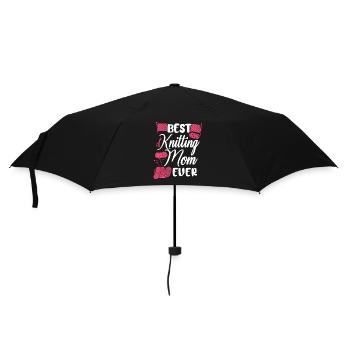 Knitting Knitter Mom Best Knitting - Regenschirm (klein) - Schwarz - Vorne