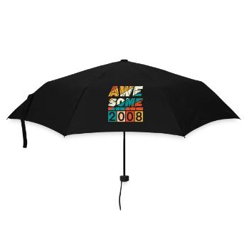 2008 Born Birthday Year of birth vintage - Umbrella (small) - black - Front
