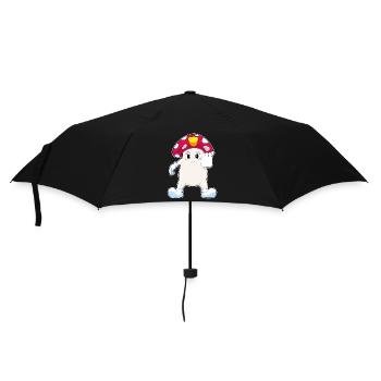 Pilz Polizist Polizei - Regenschirm (klein) - Schwarz - Vorne