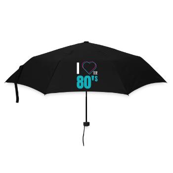 J’AIME LES ANNÉES 80 - Parapluie standard - noir - Devant