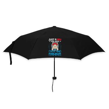 Just A Boy Who Loves Cats And Gaming - Umbrella (small) - black - Front