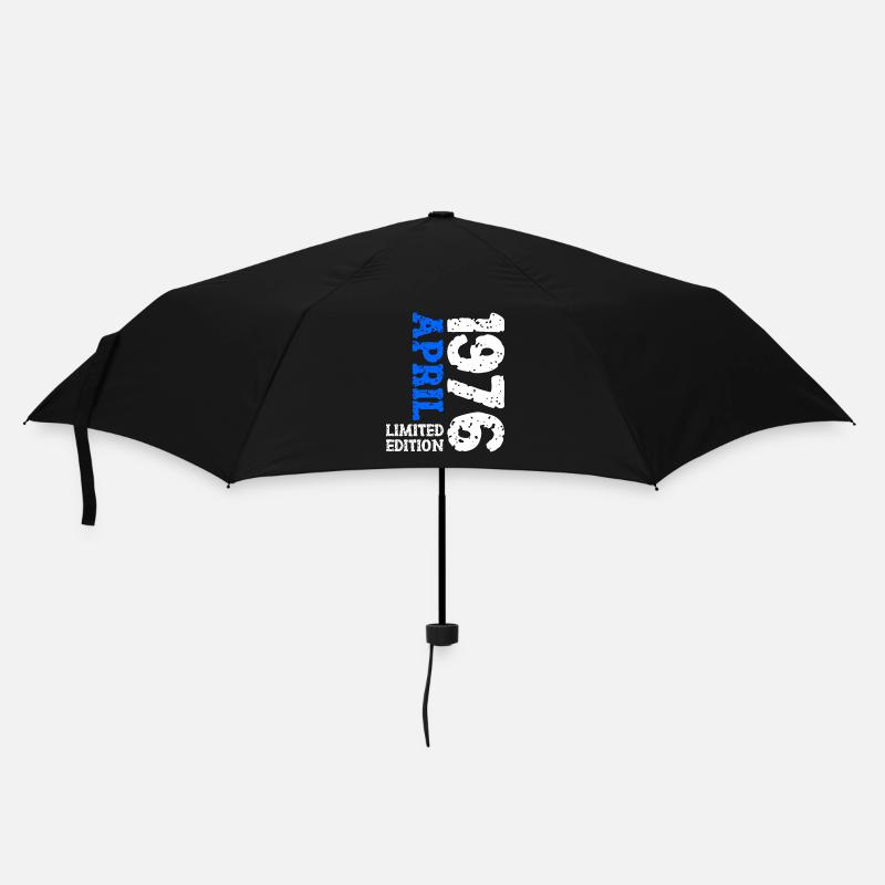1976 April Limited Edition Geburtstag Geschenk - Regenschirm (klein) - Schwarz