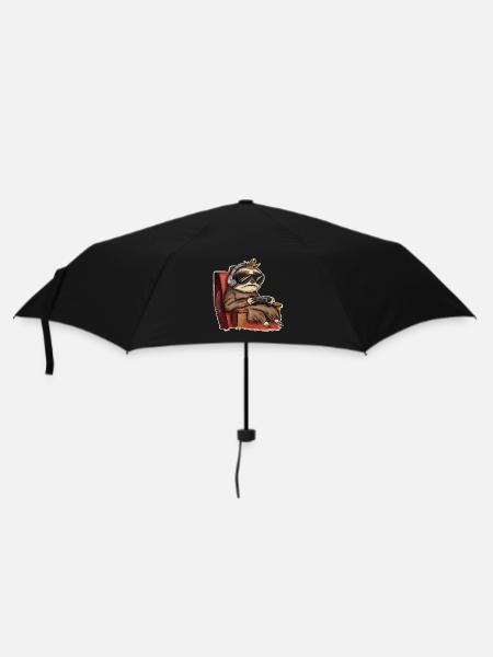 Faultier Gaming Gamer - Regenschirm (klein) - Schwarz