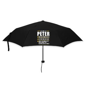 Peter - Regenschirm (klein) - Schwarz - Vorne