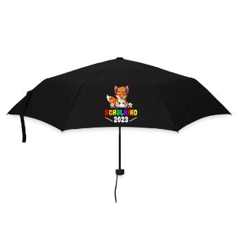 Einschulung Grundschule 1. Klasse ich komme Dab - Regenschirm (klein) - Schwarz - Vorne