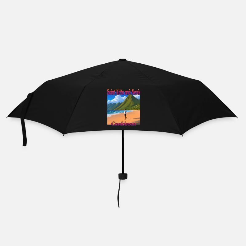 Beach in Saint Kitts and Nevis - Umbrella (small) - black