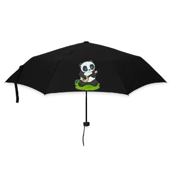 Panda Musicien Guitare Musique - Parapluie standard - noir - Devant