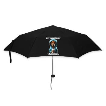 Guten Morgen? Ganz dünnes EiS! Witzig Fun Hunde - Regenschirm (klein) - Schwarz - Vorne