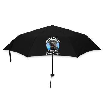 Never Trust A Smiling Cane Corso - Regenschirm (klein) - Schwarz - Vorne