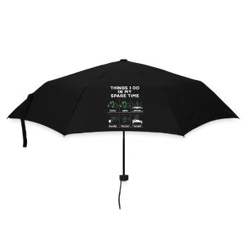 Things in my spare time tractor farmer farmer - Umbrella (small) - black - Front