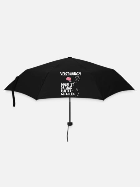 Dir ist da was runtergefallen Gehirn - Regenschirm (klein) - Schwarz