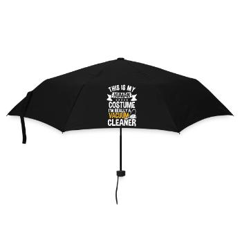 Lustiges Staubsauger Design - Regenschirm (klein) - Schwarz - Vorne