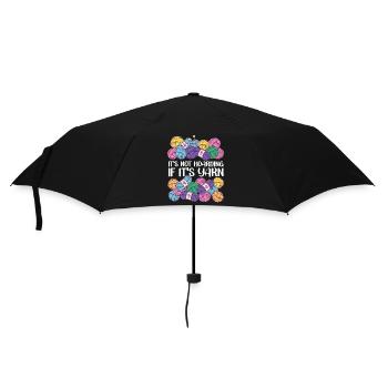 Knitting Knitter It's Not Hoarding - Umbrella (small) - black - Front