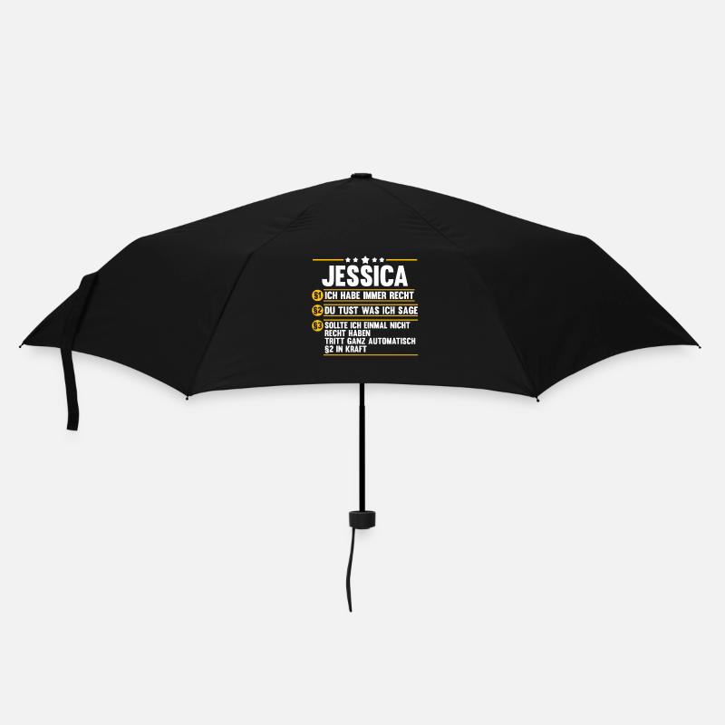 Vorname Jessica - Regenschirm (klein) - Schwarz