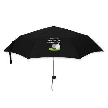 Funny CEO Playing Miniature Gold Sarcastic Humor - Umbrella (small) - black - Front