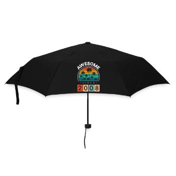 2008 Born Birthday Year of birth vintage - Umbrella (small) - black - Front