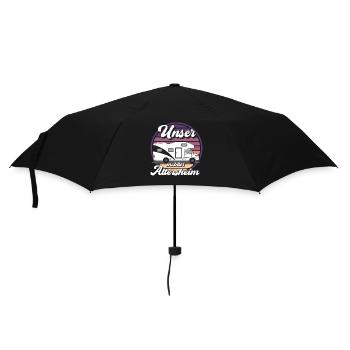 Mobiler Camper Outdoor Design - Regenschirm (klein) - Schwarz - Vorne