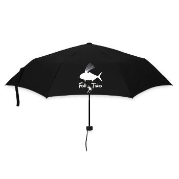 Angeln - Regenschirm (klein) - Schwarz - Vorne