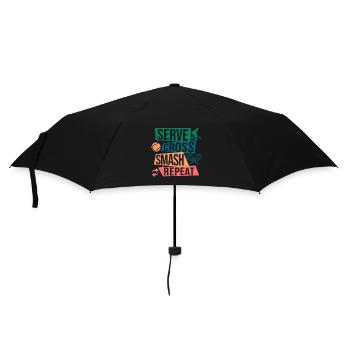 Tennis Art Serve Cross Match Repeat Gift Idea - Umbrella (small) - black - Front