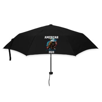 American Huh USA Flag Patriotic American Bald - Umbrella (small) - black - Front