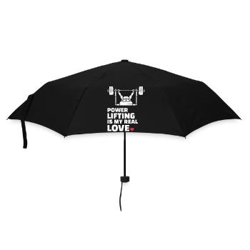 I love powerlifting - Umbrella (small) - black - Front