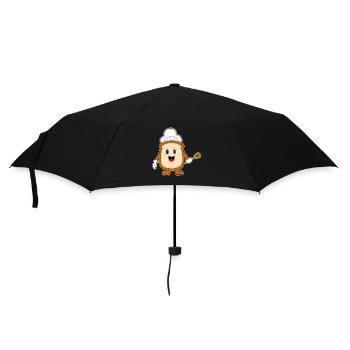 Brot Bäcker Kochlöffel Backen - Regenschirm (klein) - Schwarz - Vorne