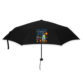 Robot Birthday Outfit Boy 7th Robot Birthday Party - Umbrella (small) - black - Front