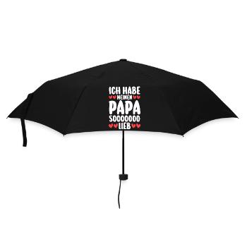 Papa Vater Vatertag - Regenschirm (klein) - Schwarz - Vorne