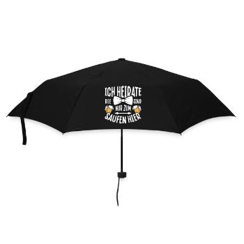 Junggesellenabschied T-Shirt Bräutigam JGA Poltern - Regenschirm (klein) - Schwarz - Vorne