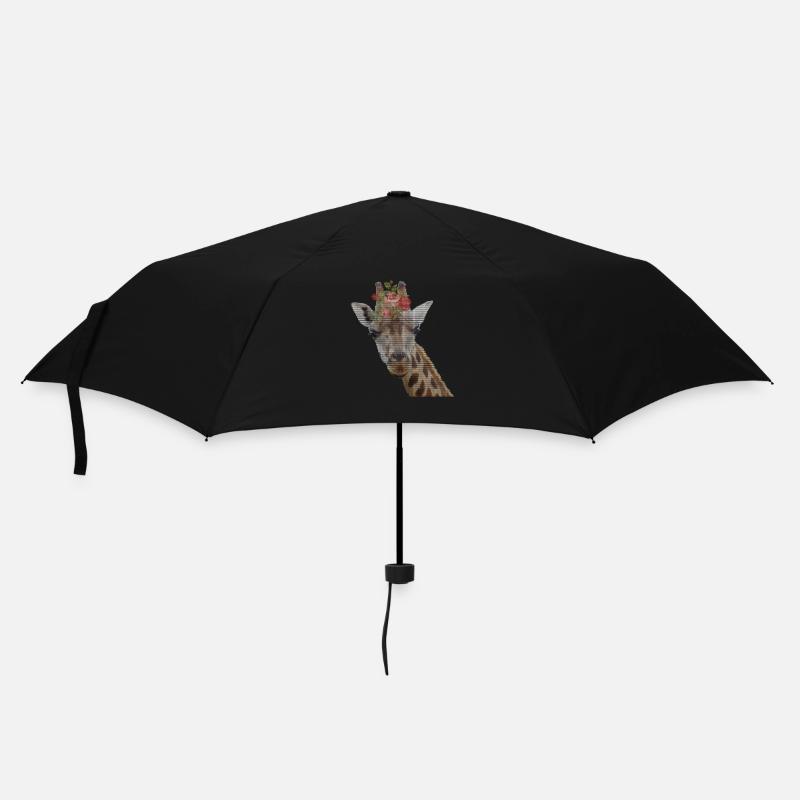 Giraffe Pixel Design - Umbrella (small) - black