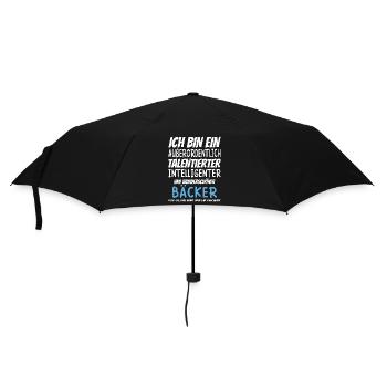 Ich bin ein Außerordentlich Wunderschöner Bäcker - Regenschirm (klein) - Schwarz - Vorne