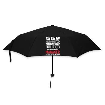 Ich bin ein Außerordentlich Wunderschöner Manager - Regenschirm (klein) - Schwarz - Vorne