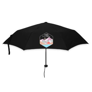 Let's Sleep Under The Stars Hiking Nature Camping - Umbrella (small) - black - Front