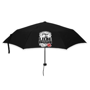 Der Liebe wegen - Regenschirm (klein) - Schwarz - Vorne