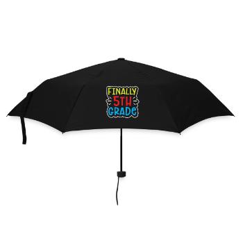 Finally 5 Class Fifth Grader Fifth School - Umbrella (small) - black - Front