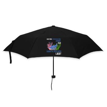 Meerestier Ozean Tier Jungen Geschenk Mantarochen - Regenschirm (klein) - Schwarz - Vorne