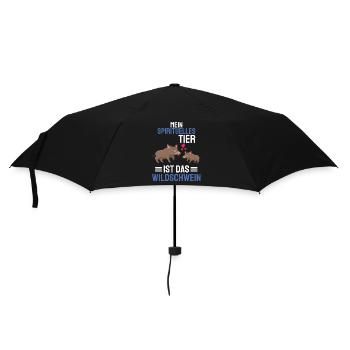 Wald Tierliebhaber Tierfreund Geschenk Wildschwein - Regenschirm (klein) - Schwarz - Vorne