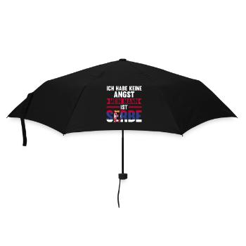 Ich habe keine Angst mein Mann ist Serbe - Regenschirm (klein) - Schwarz - Vorne