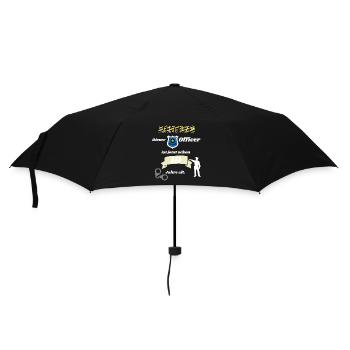 Polizei - 10. Geburtstag, für alle Polizeifans - Regenschirm (klein) - Schwarz - Vorne
