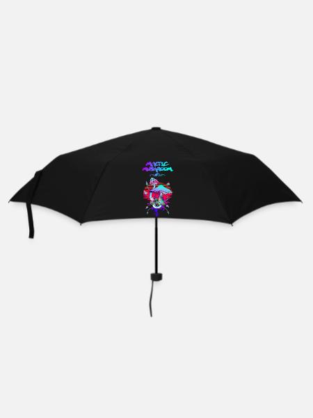 Magic Mushroom Sunset - Regenschirm (klein) - Schwarz