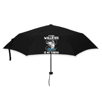 Pikeperch fishing, fish, perch, perch fishing - Umbrella (small) - black - Front